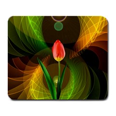 Tulip Flower Background Nebulous Large Mousepads by Nexatart