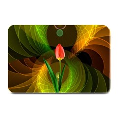 Tulip Flower Background Nebulous Plate Mats by Nexatart