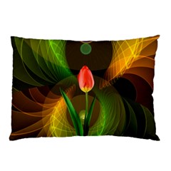 Tulip Flower Background Nebulous Pillow Case by Nexatart