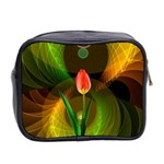 Tulip Flower Background Nebulous Mini Toiletries Bag 2-Side Back