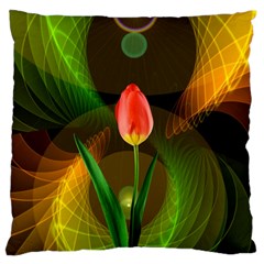 Tulip Flower Background Nebulous Standard Flano Cushion Case (two Sides) by Nexatart