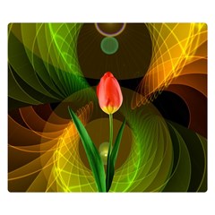 Tulip Flower Background Nebulous Double Sided Flano Blanket (small)  by Nexatart