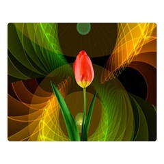 Tulip Flower Background Nebulous Double Sided Flano Blanket (large)  by Nexatart