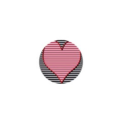 Heart Stripes Symbol Striped 1  Mini Magnets by Nexatart