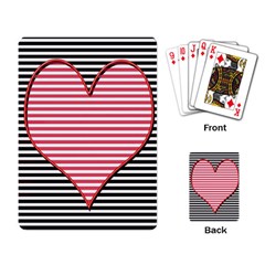 Heart Stripes Symbol Striped Playing Card by Nexatart