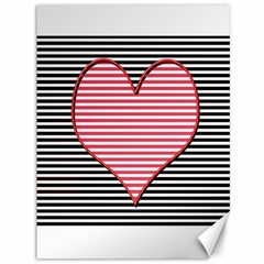 Heart Stripes Symbol Striped Canvas 36  X 48   by Nexatart