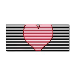 Heart Stripes Symbol Striped Cosmetic Storage Cases by Nexatart