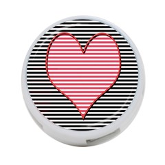 Heart Stripes Symbol Striped 4-port Usb Hub (two Sides)  by Nexatart