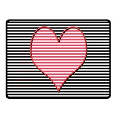 Heart Stripes Symbol Striped Double Sided Fleece Blanket (small)  by Nexatart