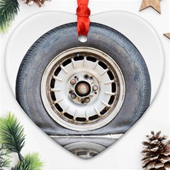 Flat Tire Vehicle Wear Street Ornament (Heart)