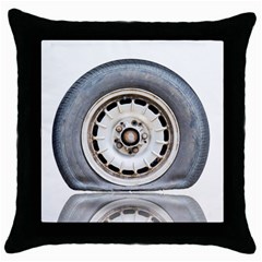 Flat Tire Vehicle Wear Street Throw Pillow Case (black) by Nexatart