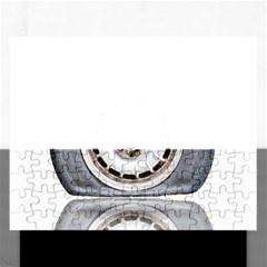 Flat Tire Vehicle Wear Street Rectangular Jigsaw Puzzl