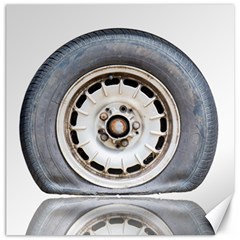 Flat Tire Vehicle Wear Street Canvas 12  x 12  