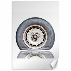 Flat Tire Vehicle Wear Street Canvas 12  x 18  