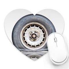 Flat Tire Vehicle Wear Street Heart Mousepads