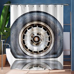 Flat Tire Vehicle Wear Street Shower Curtain 60  X 72  (medium)  by Nexatart