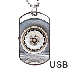 Flat Tire Vehicle Wear Street Dog Tag USB Flash (One Side)