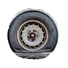 Flat Tire Vehicle Wear Street Standard 15  Premium Round Cushions