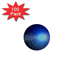 Network Cobweb Networking Bill 1  Mini Buttons (100 Pack)  by Nexatart