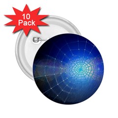 Network Cobweb Networking Bill 2 25  Buttons (10 Pack)  by Nexatart