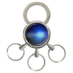 Network Cobweb Networking Bill 3-ring Key Chains by Nexatart