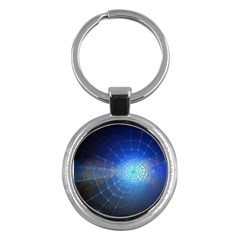 Network Cobweb Networking Bill Key Chains (round)  by Nexatart