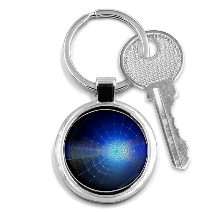 Network Cobweb Networking Bill Key Chains (Round) 