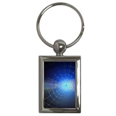 Network Cobweb Networking Bill Key Chains (rectangle)  by Nexatart