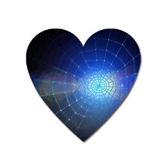 Network Cobweb Networking Bill Heart Magnet by Nexatart