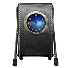 Network Cobweb Networking Bill Pen Holder Desk Clocks by Nexatart