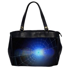 Network Cobweb Networking Bill Office Handbags (2 Sides)  by Nexatart