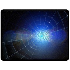 Network Cobweb Networking Bill Fleece Blanket (large)  by Nexatart