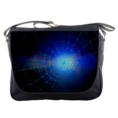 Network Cobweb Networking Bill Messenger Bags by Nexatart