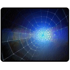 Network Cobweb Networking Bill Double Sided Fleece Blanket (medium)  by Nexatart