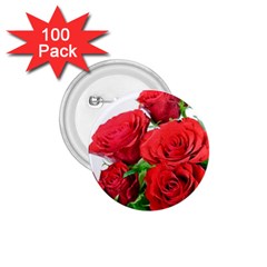 A Bouquet Of Roses On A White Background 1 75  Buttons (100 Pack)  by Nexatart