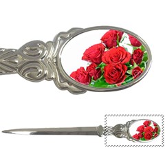 A Bouquet Of Roses On A White Background Letter Openers by Nexatart