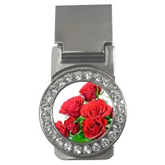 A Bouquet Of Roses On A White Background Money Clips (cz) 