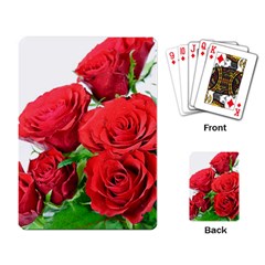 A Bouquet Of Roses On A White Background Playing Card by Nexatart