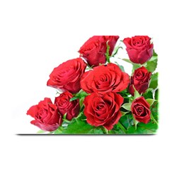 A Bouquet Of Roses On A White Background Plate Mats by Nexatart