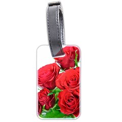 A Bouquet Of Roses On A White Background Luggage Tags (two Sides) by Nexatart