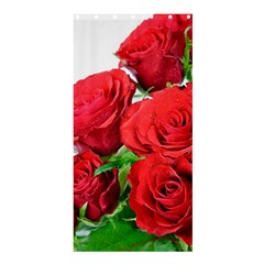 A Bouquet Of Roses On A White Background Shower Curtain 36  X 72  (stall)  by Nexatart