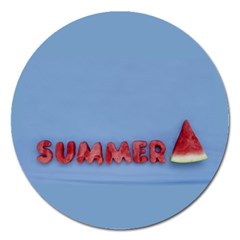 Summer Watermellon Magnet 5  (round) by PhotoThisxyz