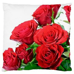 A Bouquet Of Roses On A White Background Standard Flano Cushion Case (one Side) by Nexatart