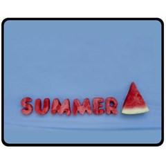 Summer Watermellon Double Sided Fleece Blanket (medium)  by PhotoThisxyz