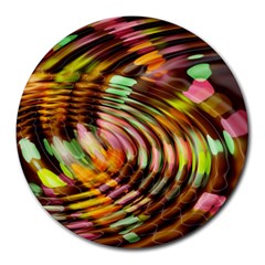 Wave Rings Circle Abstract Round Mousepads by Nexatart