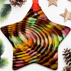 Wave Rings Circle Abstract Star Ornament (two Sides) by Nexatart