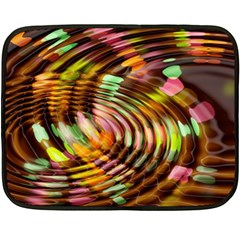 Wave Rings Circle Abstract Double Sided Fleece Blanket (mini)  by Nexatart