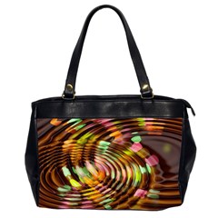 Wave Rings Circle Abstract Office Handbags (2 Sides)  by Nexatart