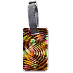 Wave Rings Circle Abstract Luggage Tags (one Side)  by Nexatart