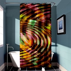 Wave Rings Circle Abstract Shower Curtain 36  X 72  (stall)  by Nexatart